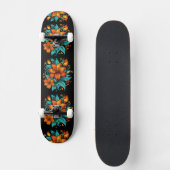Leuke Oranje Bloemen Persoonlijk Skateboard (Voorkant)