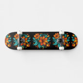 Leuke Oranje Bloemen Persoonlijk Skateboard (Horizontaal)