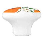 Leuke Oranje Citrus Fruit Waterverf Keramische Knop (Zijkant)