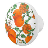 Leuke Oranje Citrus Fruit Waterverf Keramische Knop (Rechts)