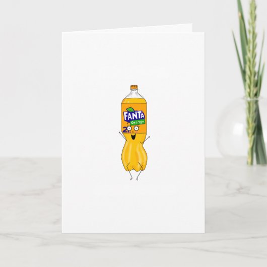 Leuke, oranje drank thema kaart (Voorkant)