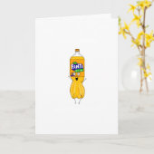 Leuke, oranje drank thema kaart (Gele Bloem)