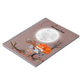 Leuke Oranje Fox Volle Maan Journal Notitieboek (Linkerzijde)