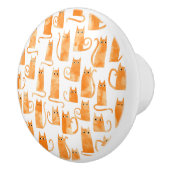 Leuke Oranje Ginger Cat Keramische Knop (Rechts)