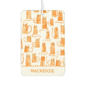 Leuke Oranje Ginger Cat Pattern Gepersonaliseerd Luchtverfrisser (Voorkant)
