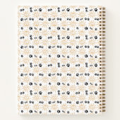 Leuke Oranje Hand getrokken Sun Paws Patroon Notitieboek (Achterkant)