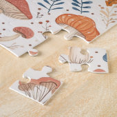 Leuke Oranje Herfst Paddenstoel Fairy Garden Puzze Legpuzzel (Zijkant)