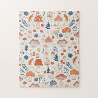 Leuke Oranje Herfst Paddenstoel Fairy Garden Puzze Legpuzzel