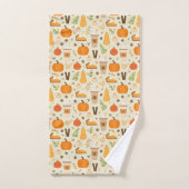 Leuke Oranje Herfst Patroon Bad Handdoek (Handdoek)