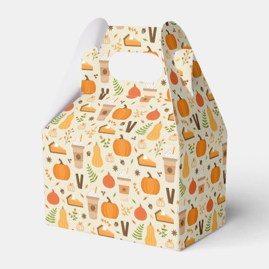 Leuke Oranje Herfst Patroon Bedankdoosjes (Achterkant)