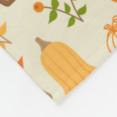 Leuke Oranje Herfst Patroon Fleece Deken (Hoek)