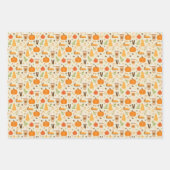 Leuke Oranje Herfst Patroon Inpakpapier Vel (Voorkant 2)