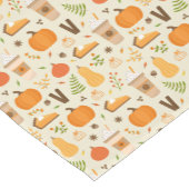Leuke Oranje Herfst Patroon Korte Tafelloper (Hoek)