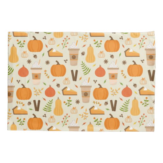 Leuke Oranje Herfst Patroon Kussensloop (Achterkant)