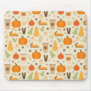 Leuke Oranje Herfst Patroon Muismat