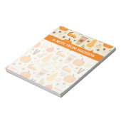 Leuke Oranje Herfst Patroon Notitieblok (Linkerzijde)