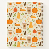 Leuke Oranje Herfst Patroon Notitieboek (Achterkant)