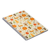 Leuke Oranje Herfst Patroon Notitieboek (Rechterzijde)