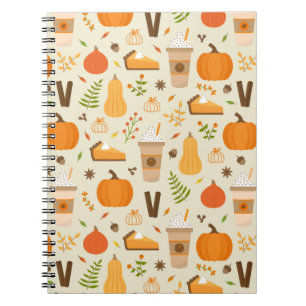 Leuke Oranje Herfst Patroon Notitieboek