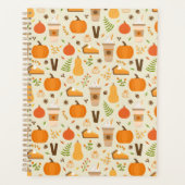 Leuke Oranje Herfst Patroon Planner (Voorkant)