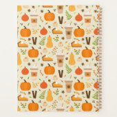 Leuke Oranje Herfst Patroon Planner (Achterkant)