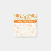 Leuke Oranje Herfst Patroon Post-it® Notes (Voorkant)