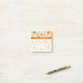 Leuke Oranje Herfst Patroon Post-it® Notes (Op bureau)