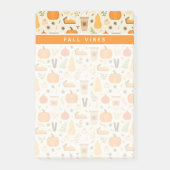 Leuke Oranje Herfst Patroon Post-it® Notes (Voorkant)