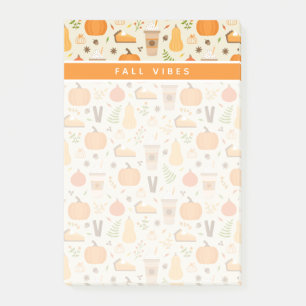 Leuke Oranje Herfst Patroon Post-it® Notes