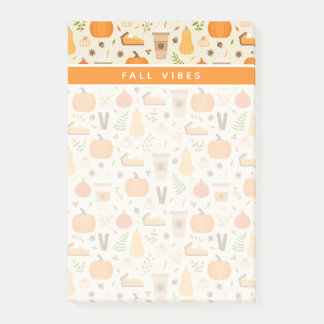 Leuke Oranje Herfst Patroon Post-it® Notes