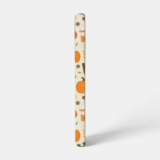 Leuke Oranje Herfst Patroon Samsung Galaxy Hoesje (Linkerkant)