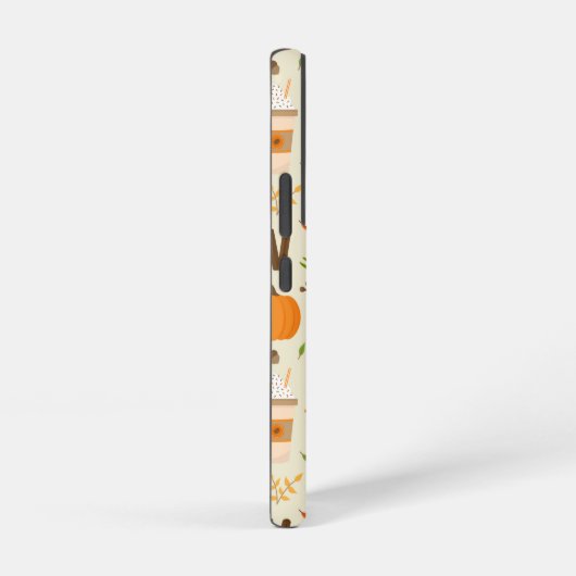 Leuke Oranje Herfst Patroon Samsung Galaxy Hoesje (Rechterkant)