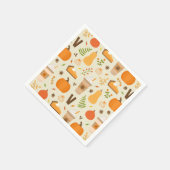 Leuke Oranje Herfst Patroon Servet (Hoek)