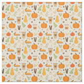 Leuke Oranje Herfst Patroon Stof (Swatch)