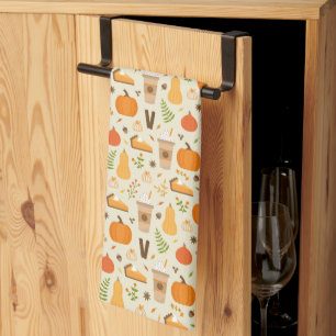 Leuke Oranje Herfst Patroon Theedoek