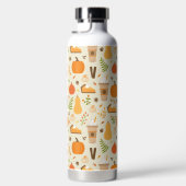 Leuke Oranje Herfst Patroon Waterfles (Rechts)
