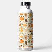 Leuke Oranje Herfst Patroon Waterfles (Links)