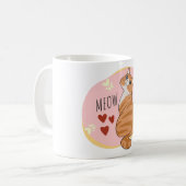 Leuke oranje kat koffiemok (Voorkant links)