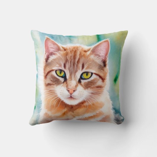 Leuke oranje kat kussen (Achterkant)