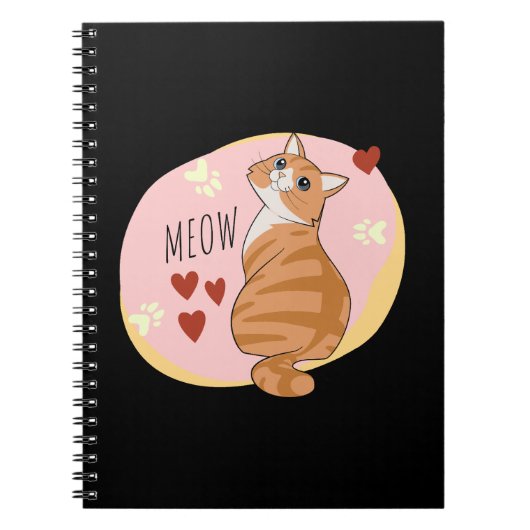 Leuke oranje kat notitieboek (Voorkant)