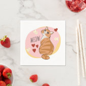 Leuke oranje kat servet (Insitu)