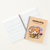 Leuke Oranje kat spelen gitaar (personaliseren) Notitieboek (Binnen)