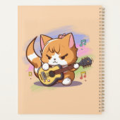 Leuke Oranje kat spelen gitaar (personaliseren) Planner (Achterkant)