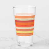 Leuke oranje rode strepen glas (Achterkant)