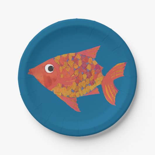 Leuke Oranje Vis op Blue Custom Paper Bord (Voorkant)
