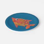 Leuke Oranje Vis op Blue Custom Paper Bord (Gekanteld)