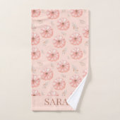 Leuke Oranje Waterverf pompoen Herfst Bad Handdoek (Handdoek)