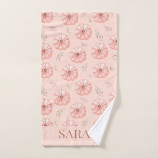 Leuke Oranje Waterverf pompoen Herfst Bad Handdoek (Handdoek)