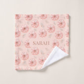 Leuke Oranje Waterverf pompoen Herfst Bad Handdoek (Wasdoekje)