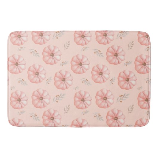 Leuke Oranje Waterverf pompoen Herfst Badmat (Voorkant)